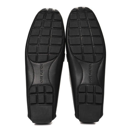 Louis Vuitton Calfskin Mens Monte Carlo Car Shoe Moccasin Loafers 10.5 Black 6 of 9