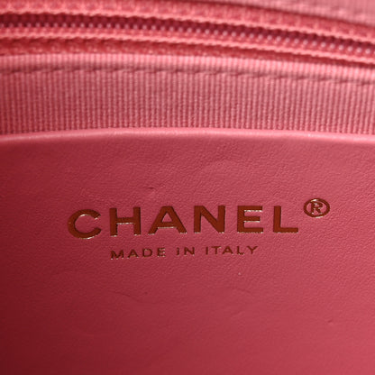 Chanel Shiny Crumpled Lambskin Quilted Trendy Chain Around Hobo Pink 6 of 11