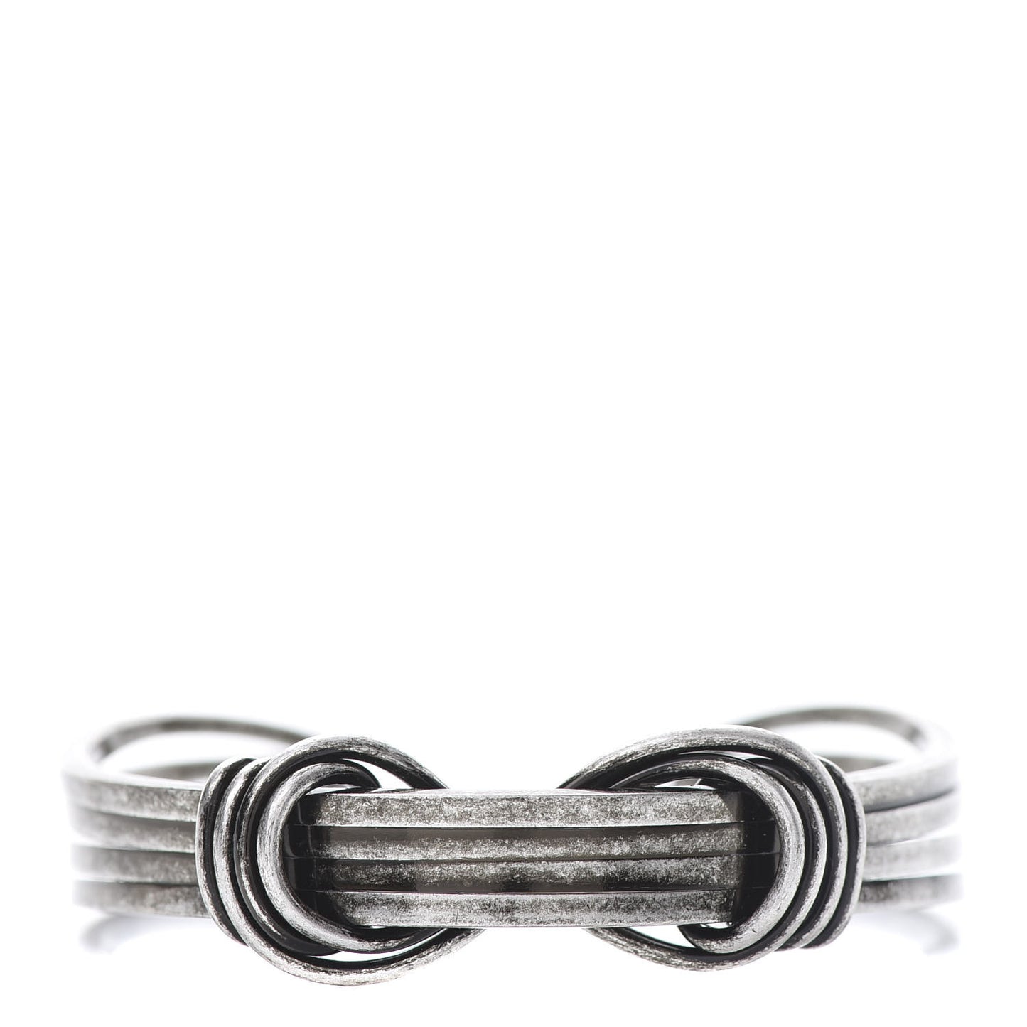 Brass Knot Cuff Silver