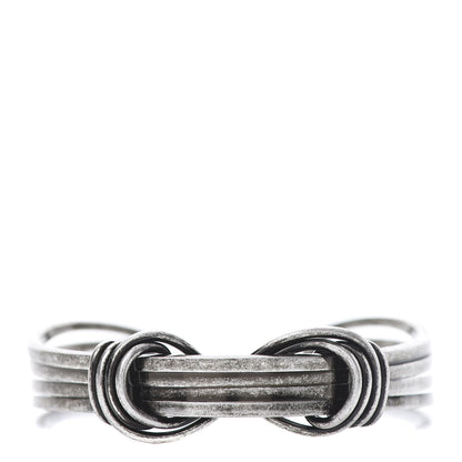 Saint Laurent Brass Knot Cuff Silver 1 of 4