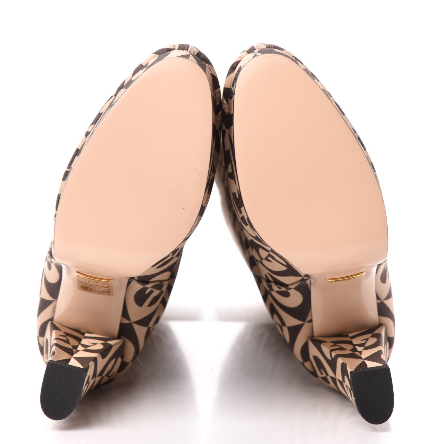 Gucci Fabric G Rhombus Print Platform Boots 36 Beige Cocoa 5 of 9