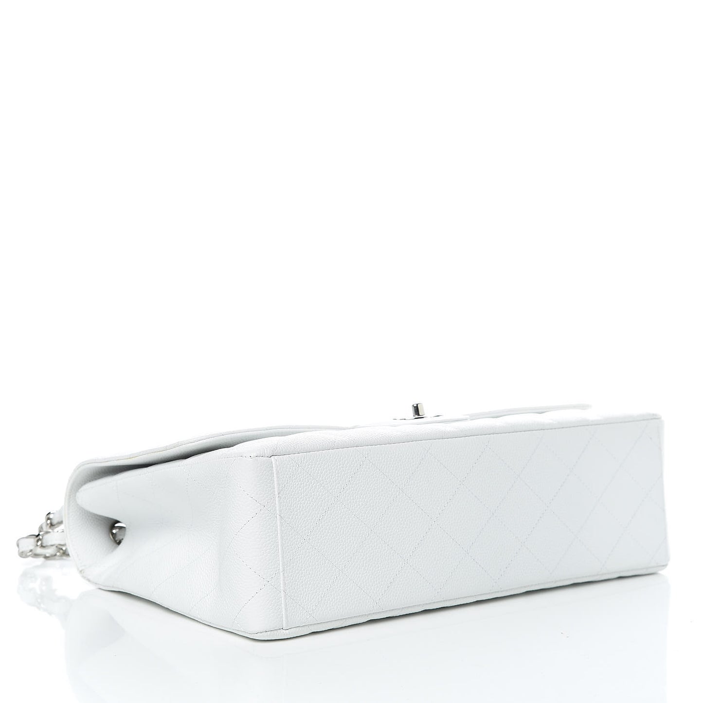 Caviar Quilted Maxi Single Flap White