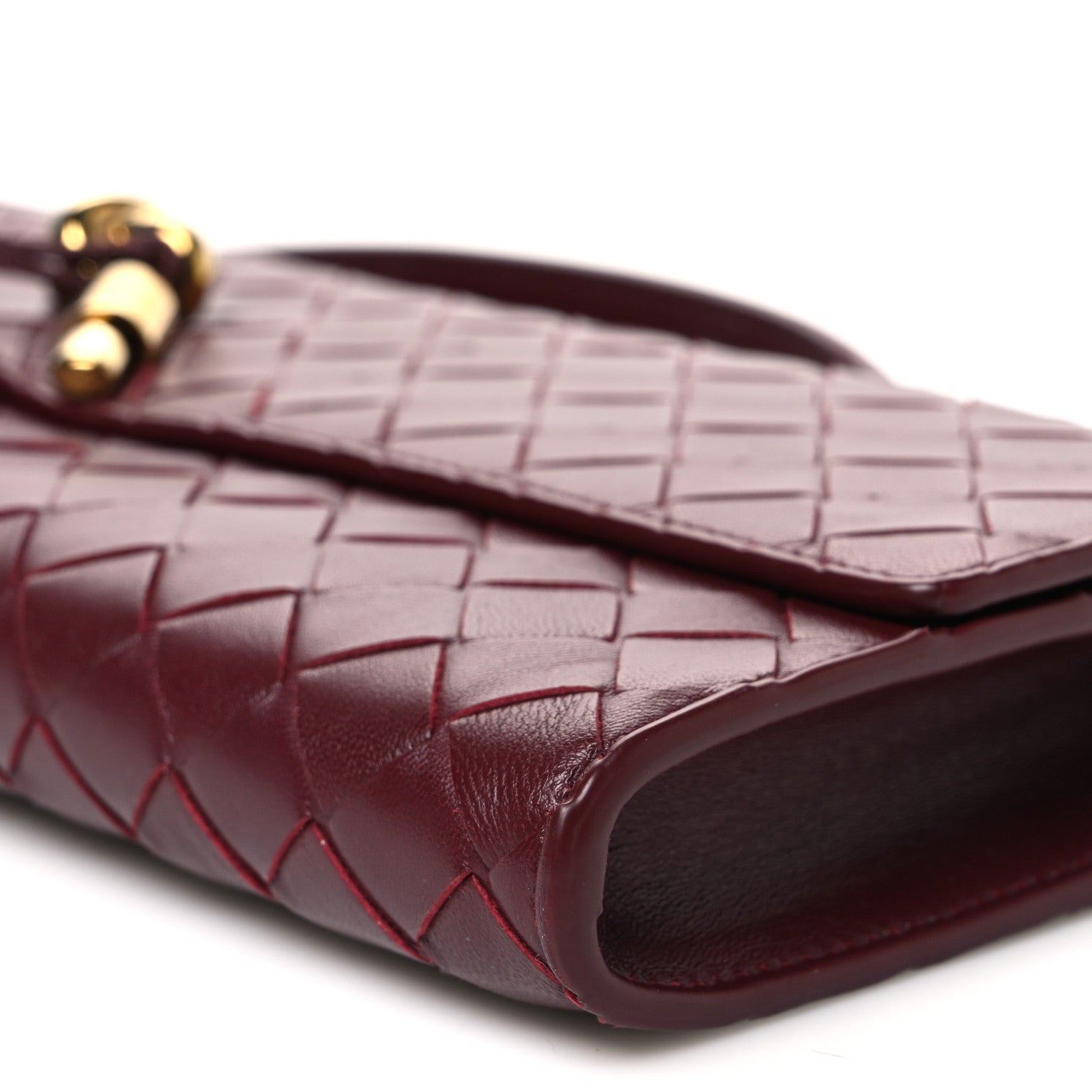 Bottega Veneta Nappa Intrecciato Long Andiamo Top Handle Clutch Barolo 11 of 11