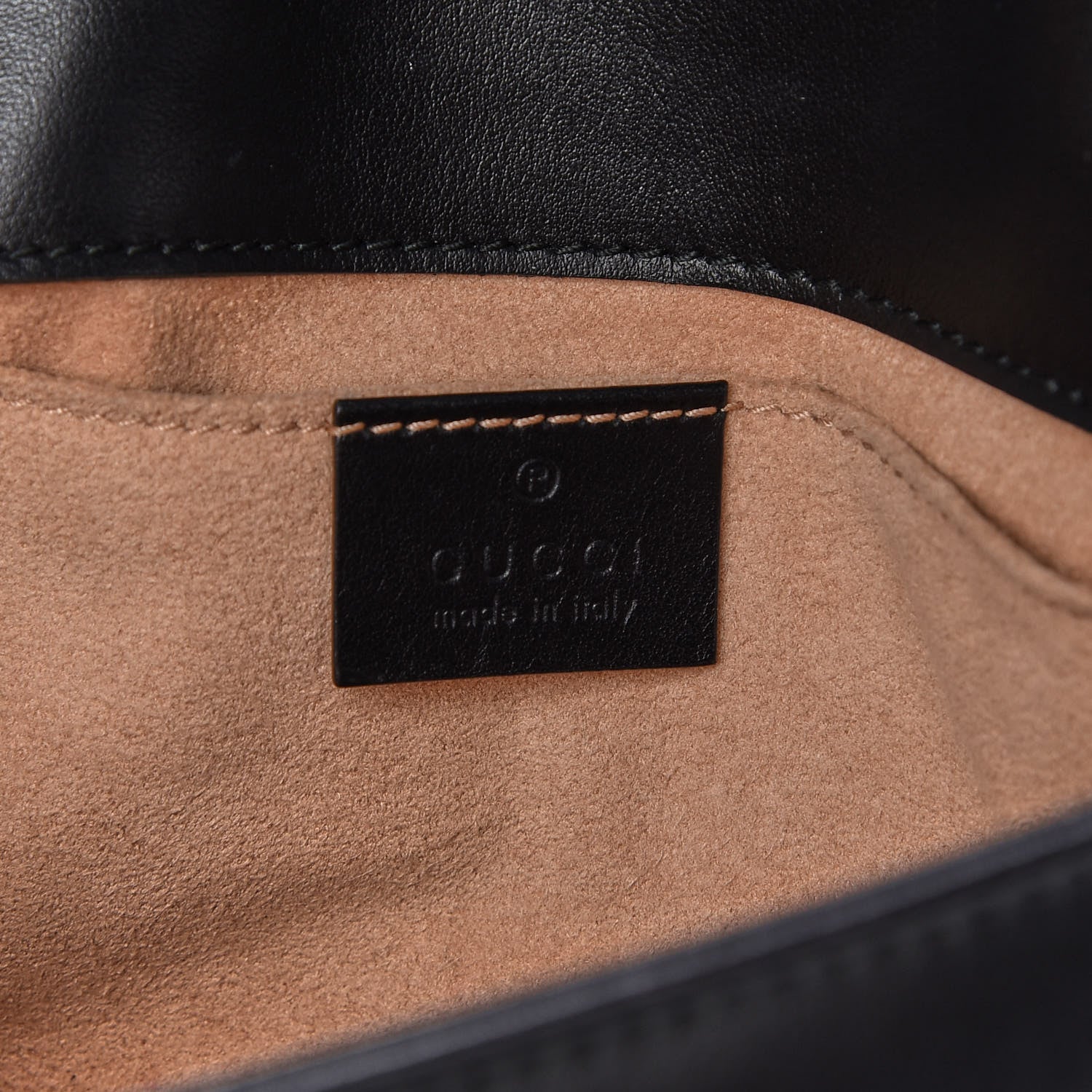 Gucci Calfskin Matelasse Mini GG Marmont Shoulder Bag Black 6 of 8