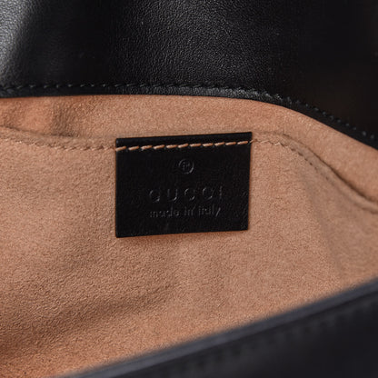 Gucci Calfskin Matelasse Mini GG Marmont Shoulder Bag Black 6 of 8