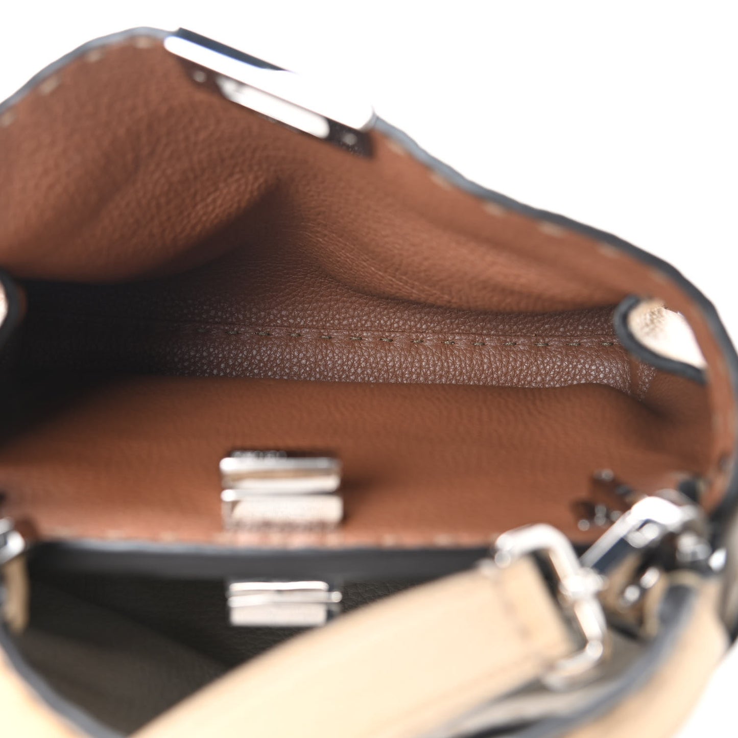 Cuoio Romano Selleria Medium Peekaboo Iconic Essentially Satchel Paglia Latte Mou