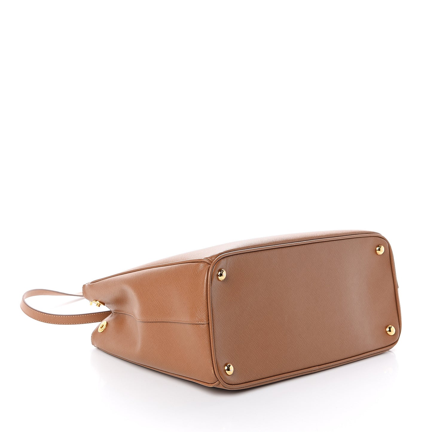 Saffiano Medium Galleria Double Zip Tote Caramel