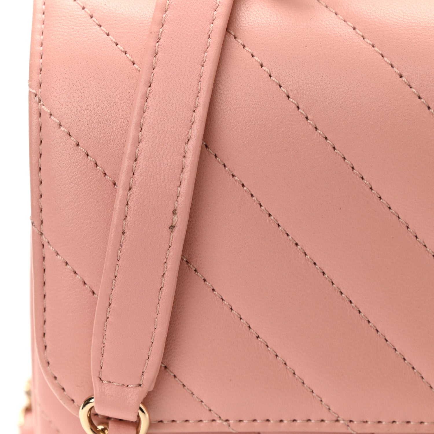 Chanel Lambskin Chevron Quilted Small Trendy CC Dual Handle Flap Bag Light Pink 11 of 12