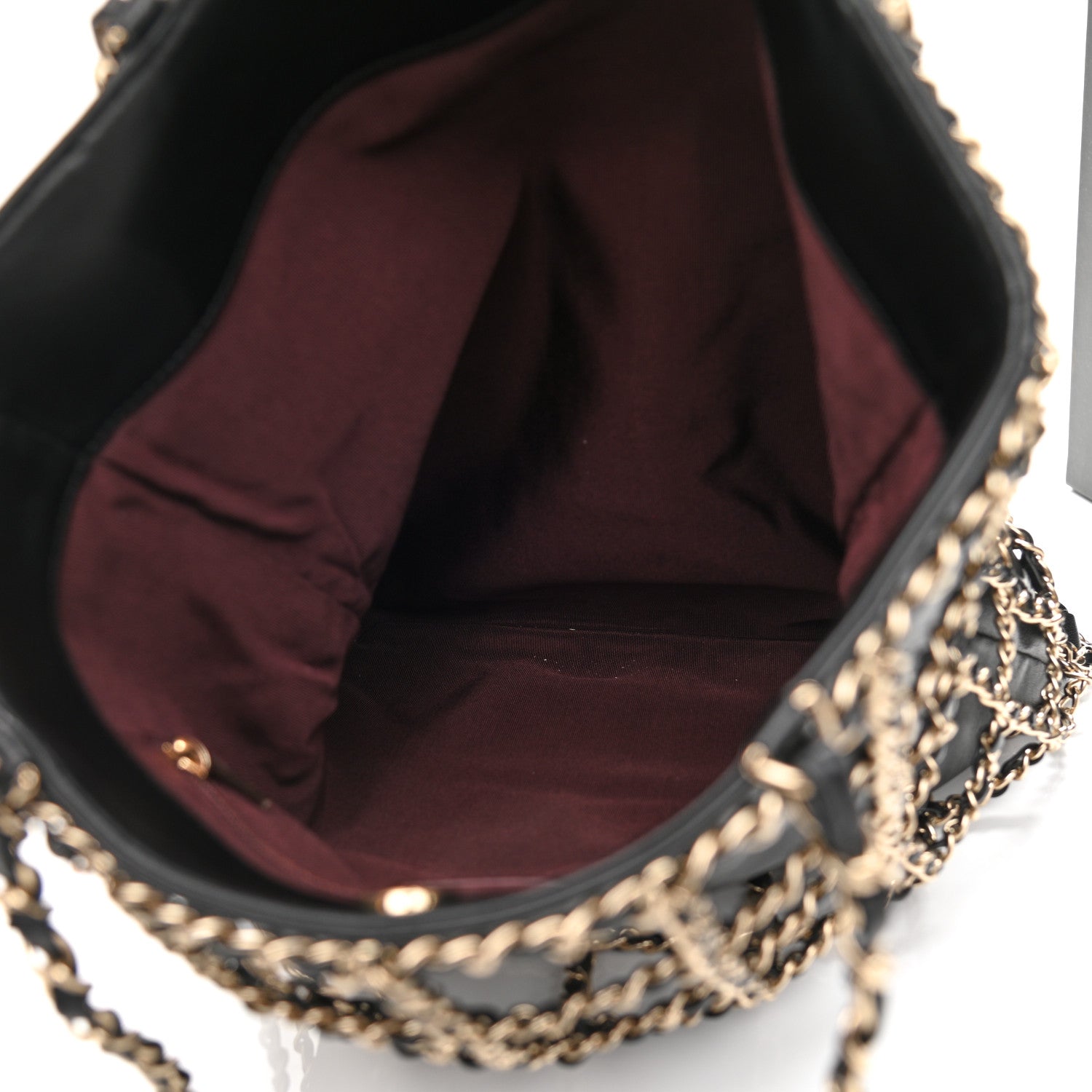 Chanel Lambskin Large Shopping Chain Tote Black 5 of 11