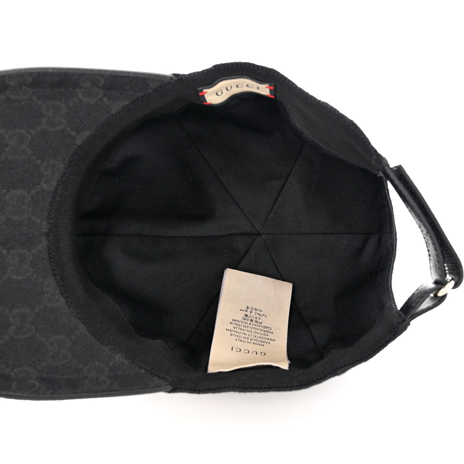 Gucci Monogram Web Baseball Hat S Black 7 of 9