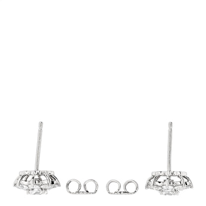 Harry Winston Platinum Diamond Mini Sunflower Earrings 3 of 5