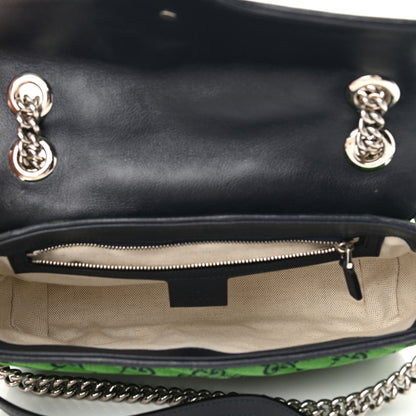 Gucci Monogram Multicolor Matelasse Diagonal Small GG Marmont Shoulder Bag Green Blue 5 of 10