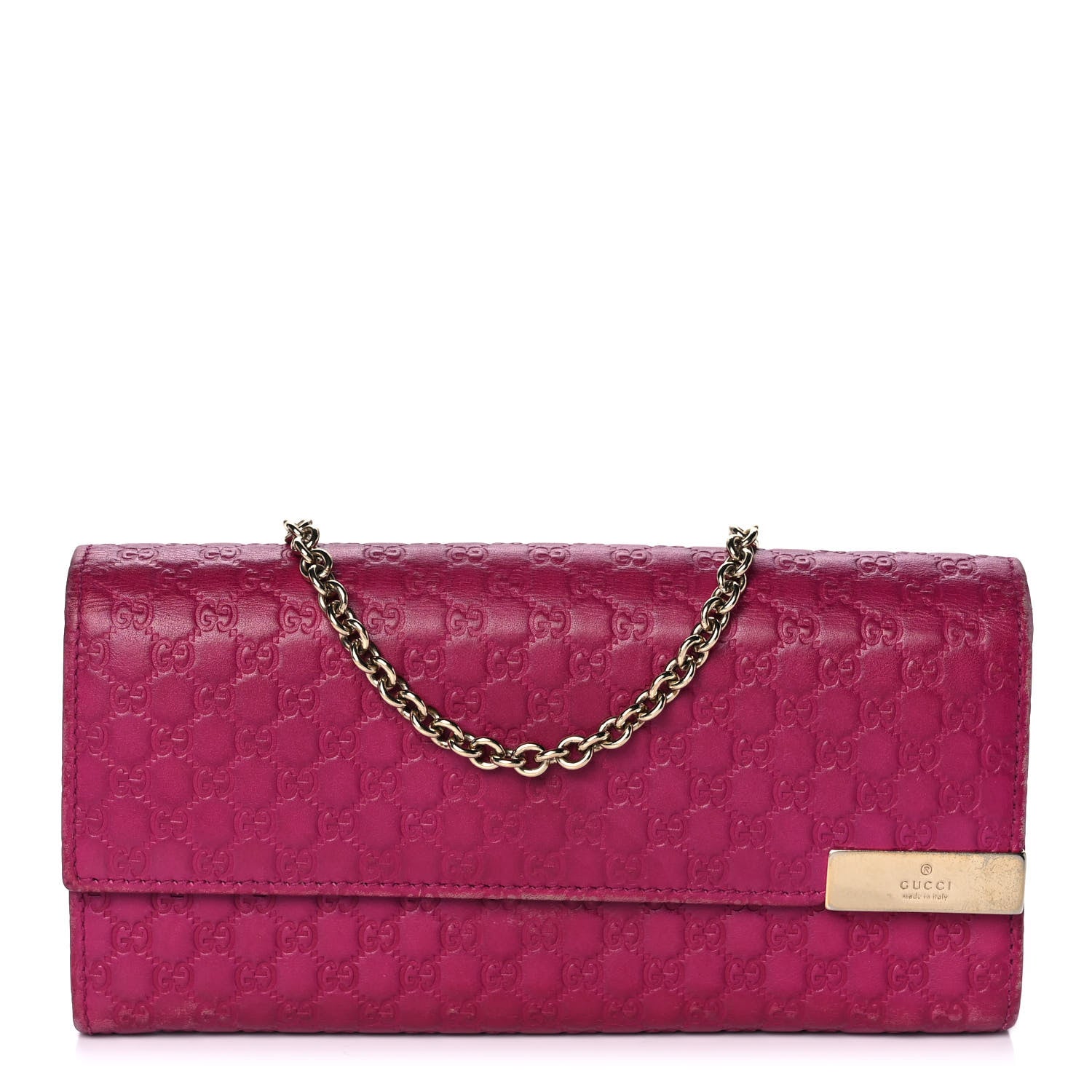 Gucci Soft Microguccissima Dice Chain Wallet Bright Bouganville 1 of 14