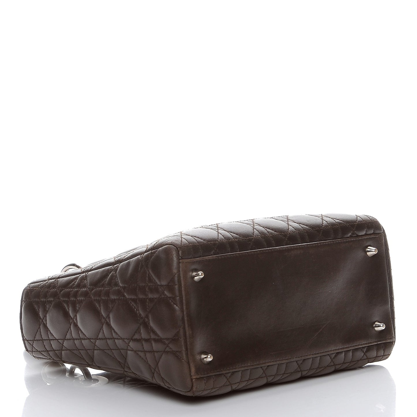 Lambskin Cannage Medium Lady Dior Dark Brown