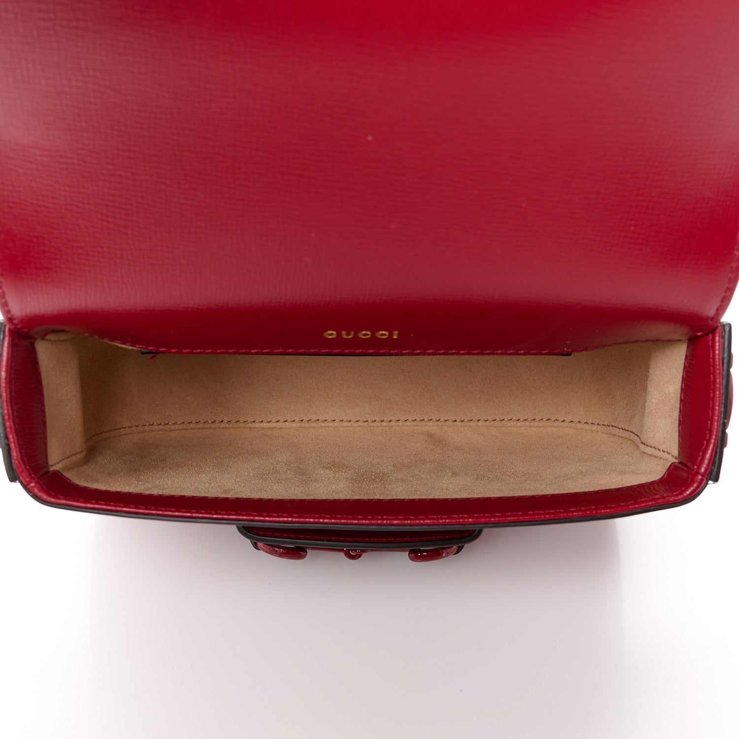 Gucci Azalea Calfskin Web Monochrome Horsebit 1955 Shoulder Bag New Cherry Red 5 of 12