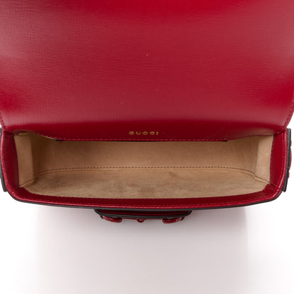 Gucci Azalea Calfskin Web Monochrome Horsebit 1955 Shoulder Bag New Cherry Red 5 of 12