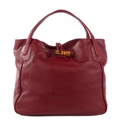Gucci Deerskin Large Hip Bamboo Shoulder Bag Raspberry Candy 1 of 8