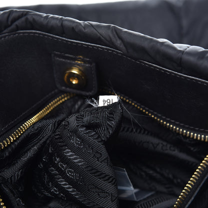 Prada Tessuto Nylon Chevron Quilted Tote Black 7 of 14