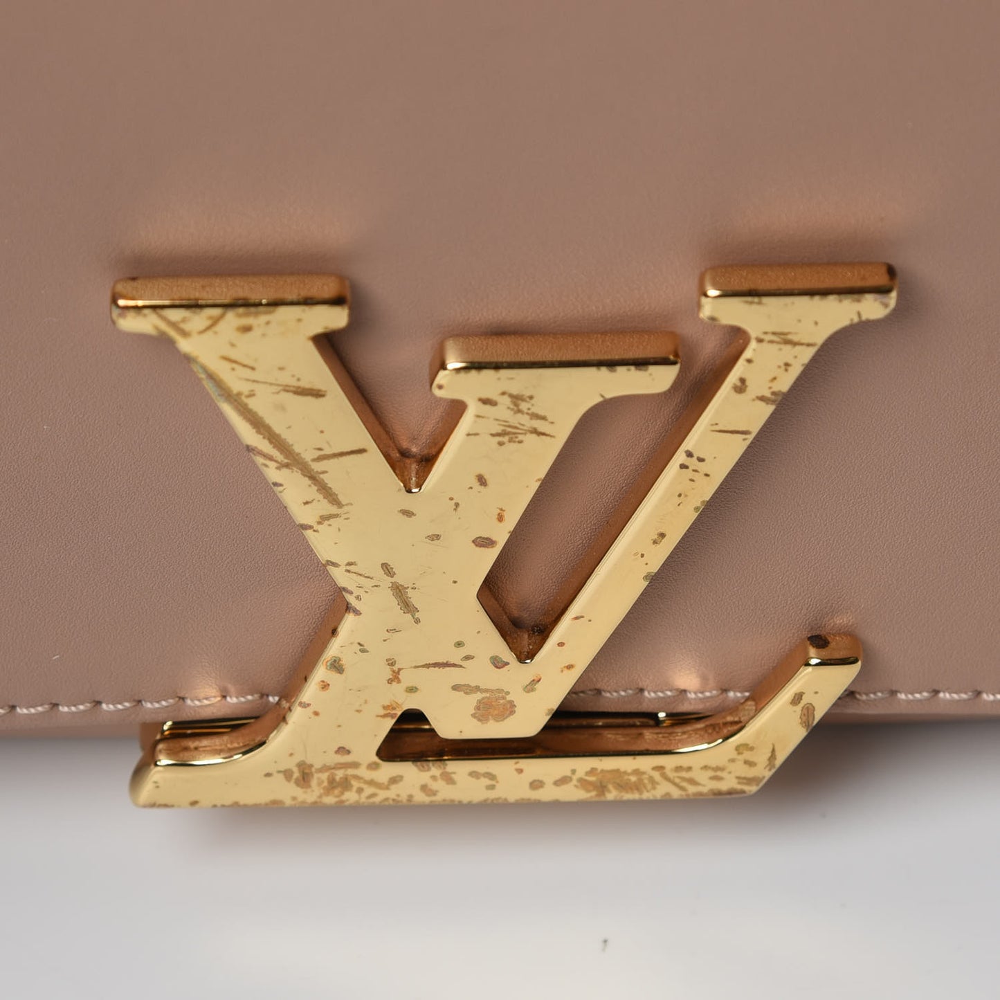Calfskin Chain Louise MM Nude