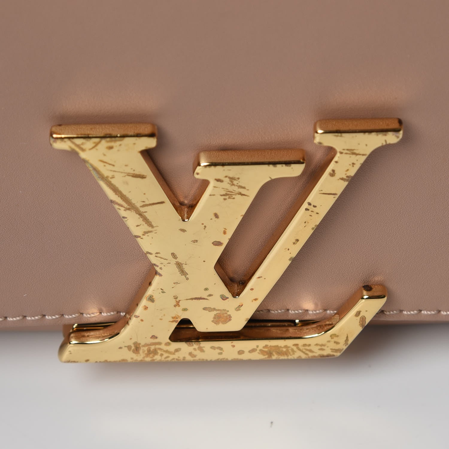 Louis Vuitton Calfskin Chain Louise MM Nude 10 of 10