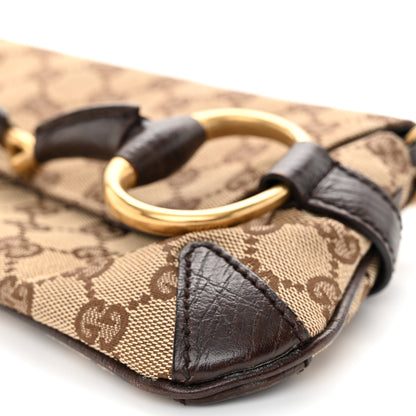 Gucci Monogram Horsebit Clutch Dark Brown 10 of 10