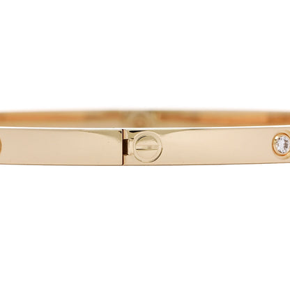 Cartier 18K Yellow Gold 6 Diamond Small LOVE Bracelet 18 5 of 8