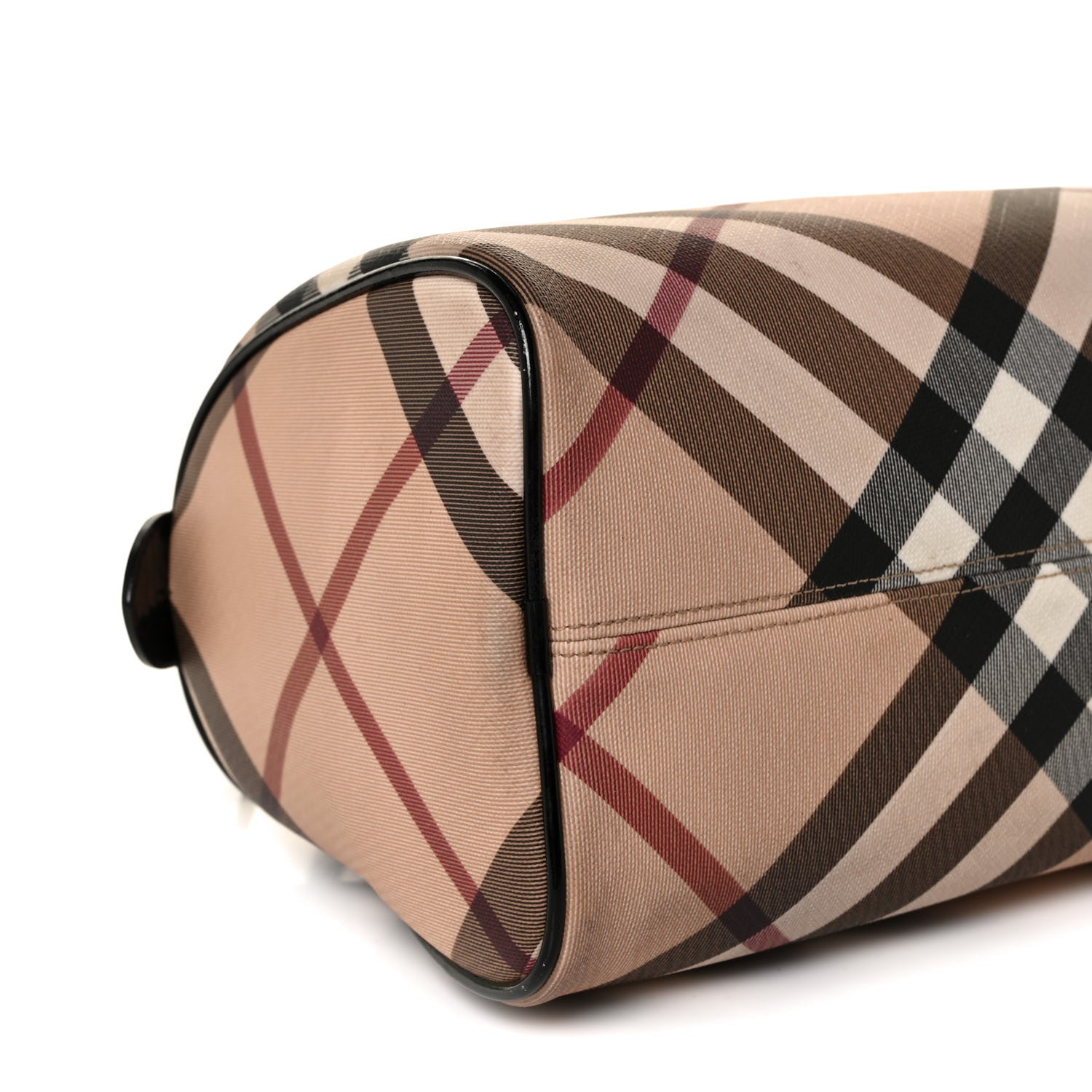 Burberry Supernova Check Patent Small Chester Bowling Bag Black 13 of 19