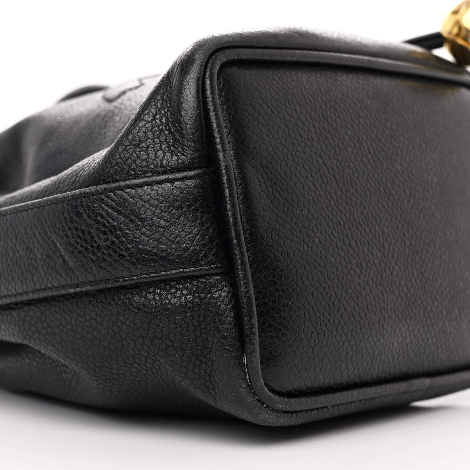 Chanel Caviar CC Chain Mini Drawstring Bag Black 10 of 13