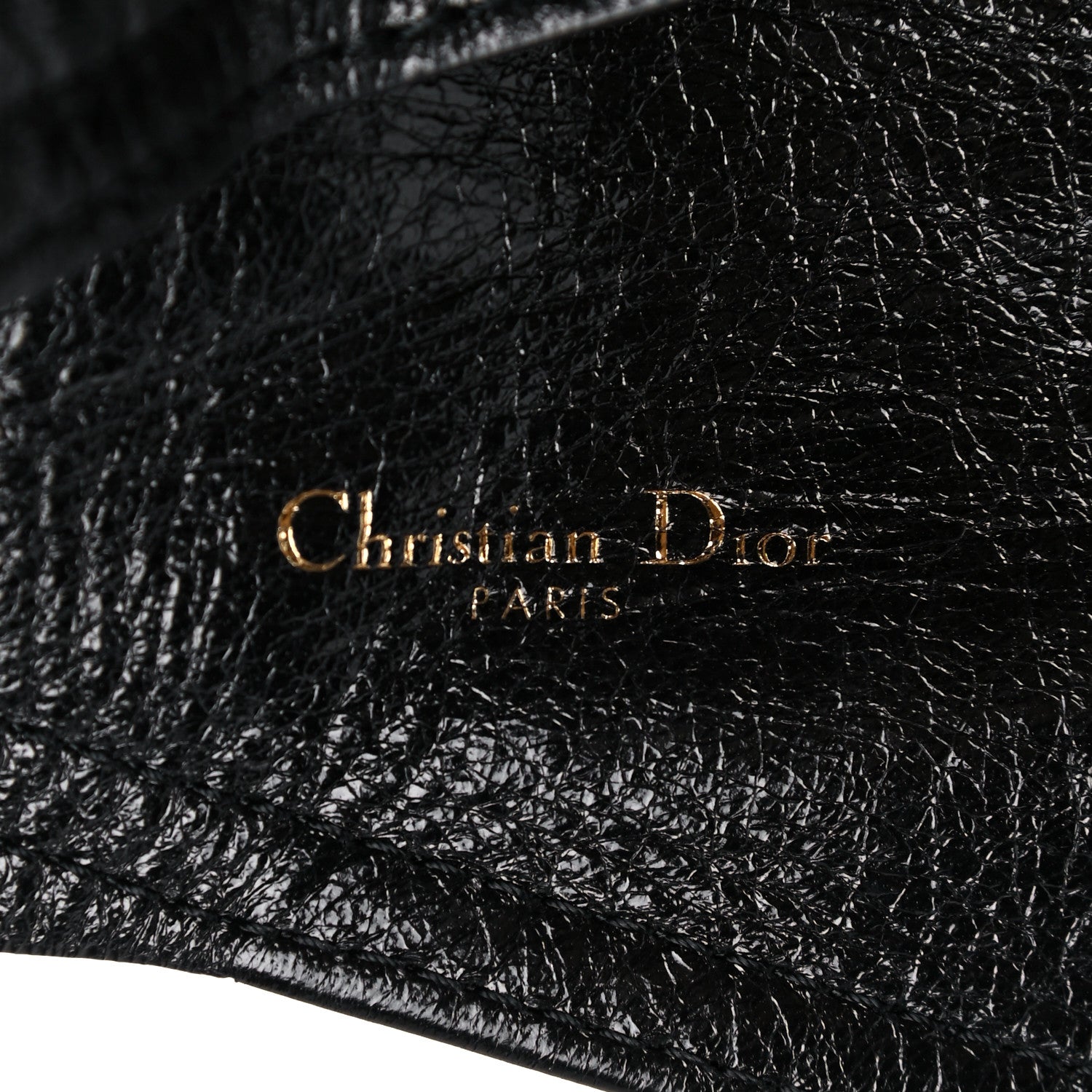 Christian Dior Crinkled Lambskin 135mm Saddle Belt Black 5 of 9