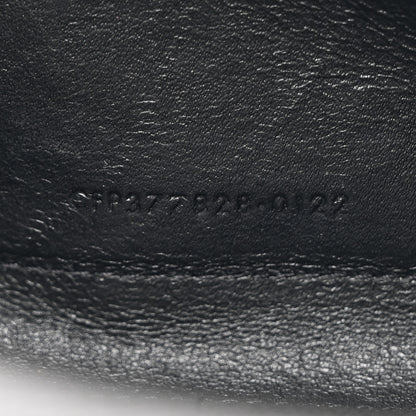 Saint Laurent Grain De Poudre Matelasse Chevron Monogram Chain Wallet Black 7 of 12