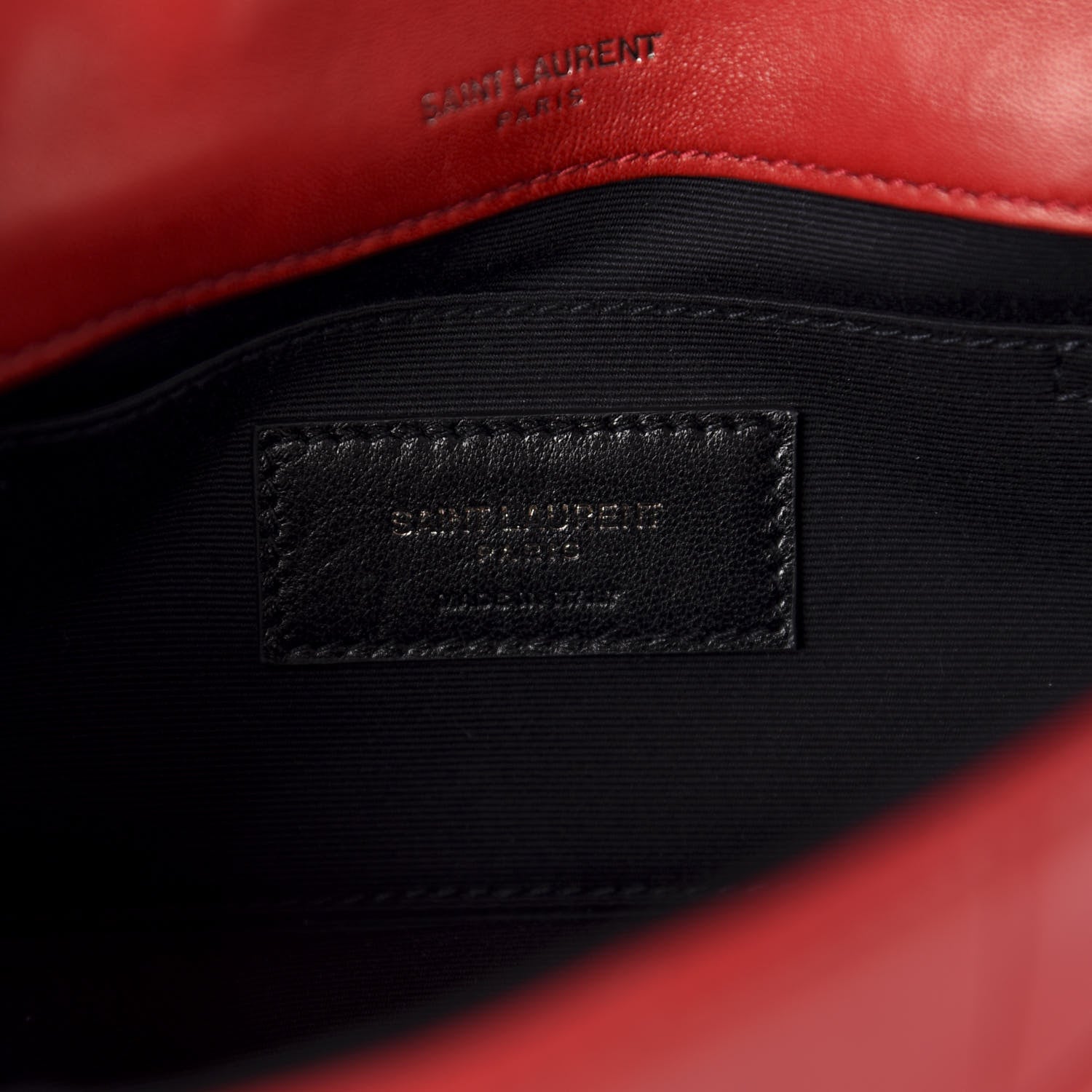Saint Laurent Lambskin Patchwork Monogram Small Jamie Red 9 of 11