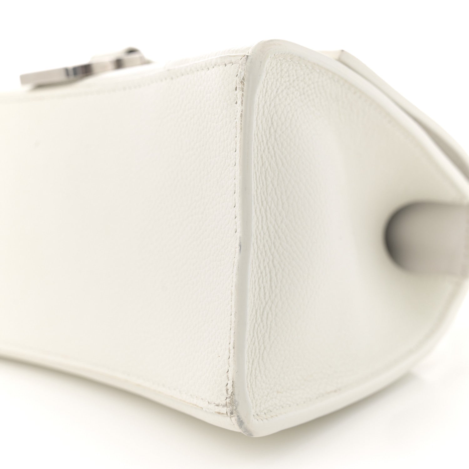 Balenciaga Grained Calfskin Small Hourglass Top Handle Bag White 10 of 18