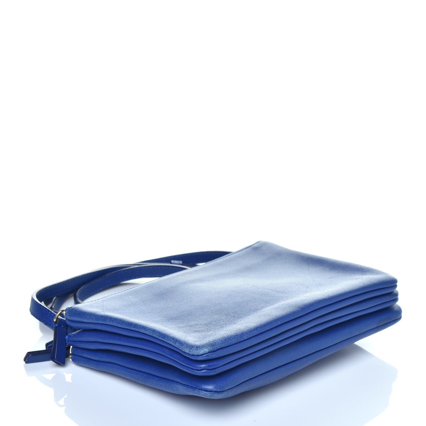 Lambskin Small Trio Crossbody Bag Electric Blue