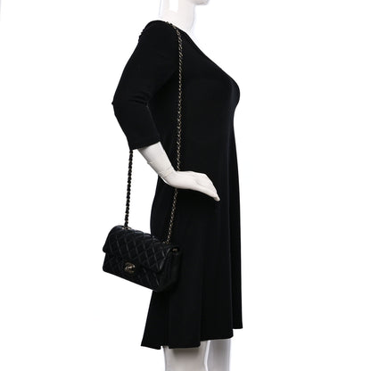 Chanel Lambskin Quilted Mini Rectangular Flap Black 2 of 11