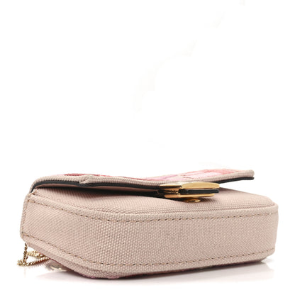 Fendi Canvas Vitello King FF Multicolor Embroidered Nano Baguette Charm Rosa Quarzo Bloody Mary Multicolor 5 of 10