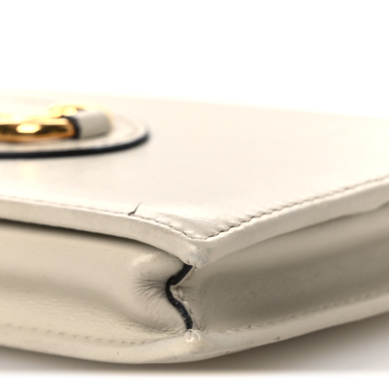 Gucci Boarded Plutone Calfskin Horsebit 1955 Wallet On Chain Mystic White 10 of 14