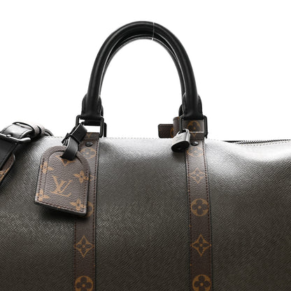 Louis Vuitton Taiga Monogram Keepall Bandouliere 50 Khaki 7 of 12