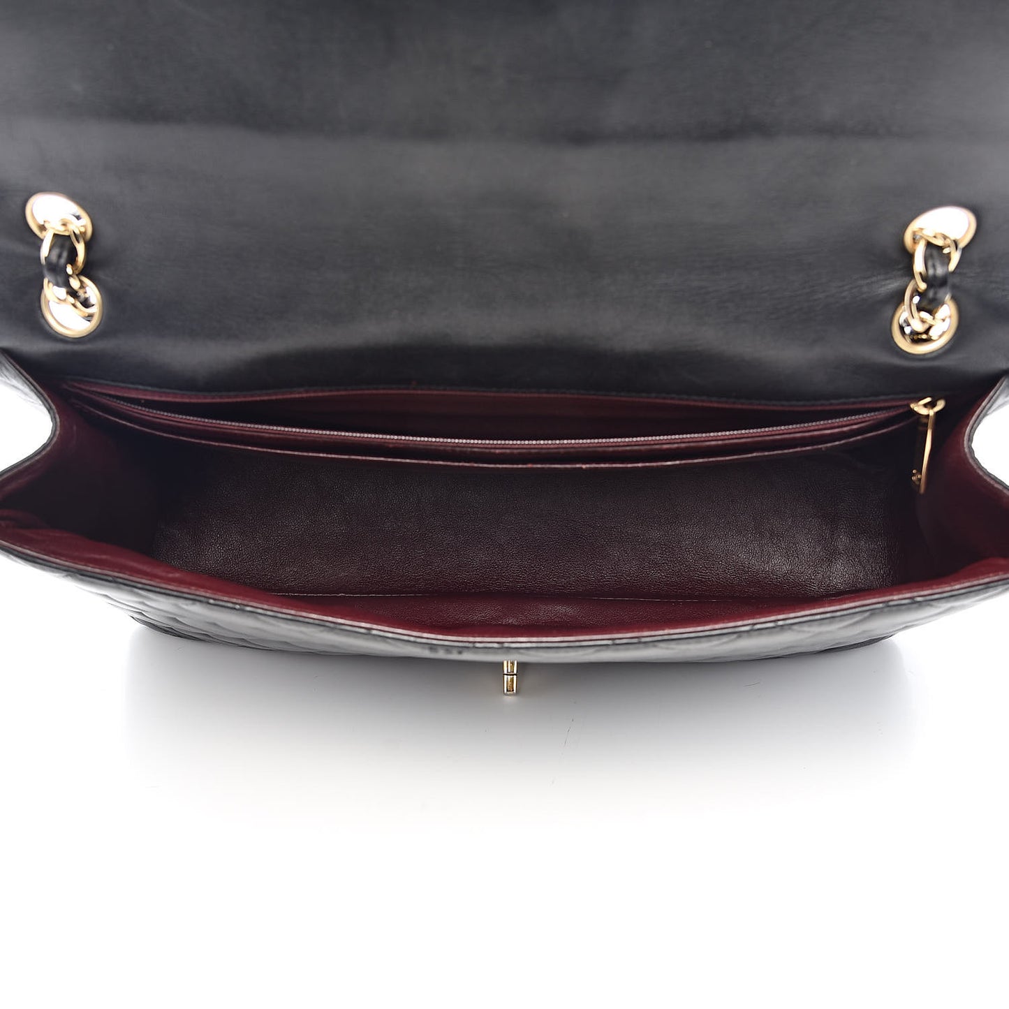 Lambskin Quilted Maxi Single Flap Black