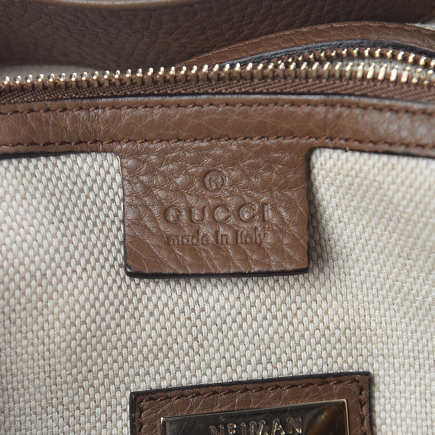 Pebbled Calfskin Medium Soho Shoulder Bag Brown