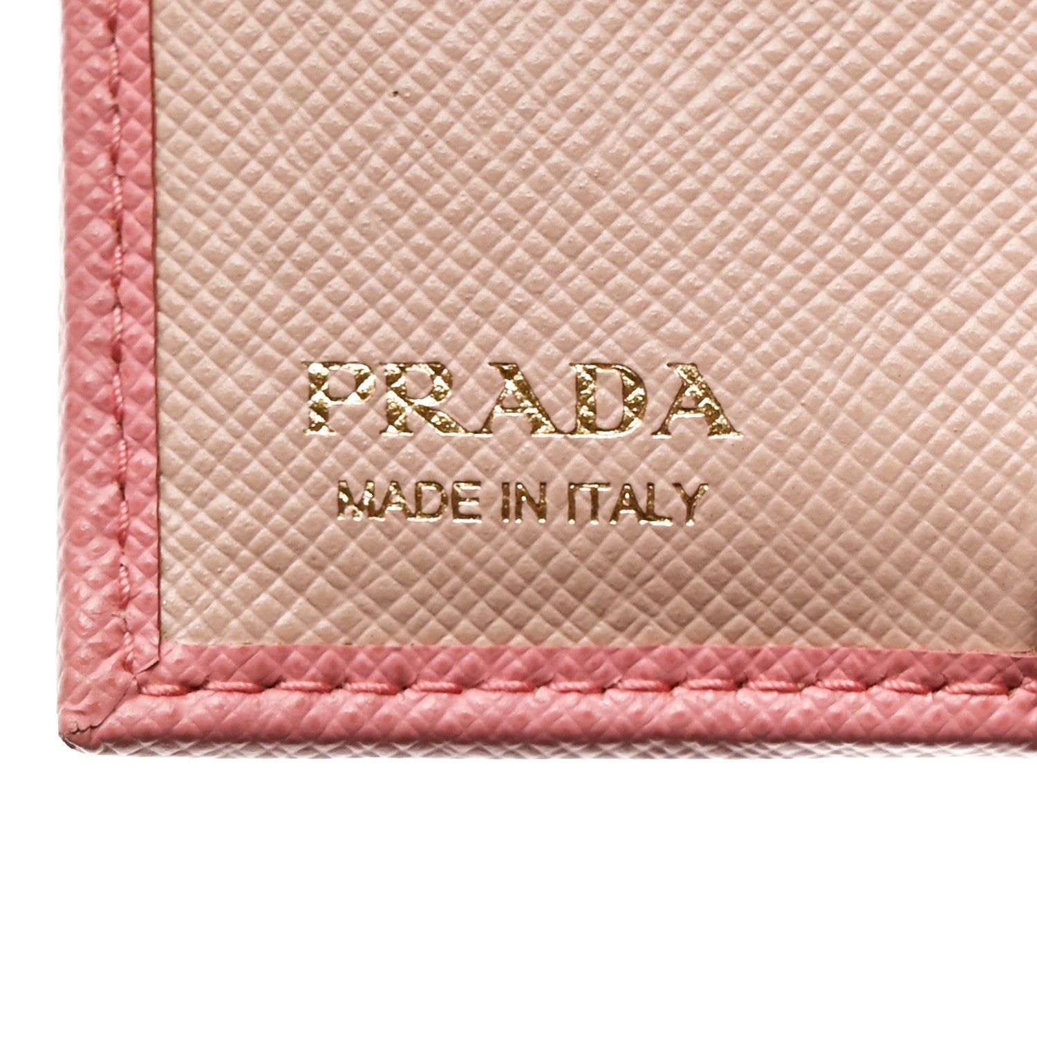 Prada Saffiano Metal Compact Snap Bi-Fold Wallet Peonia 6 of 10