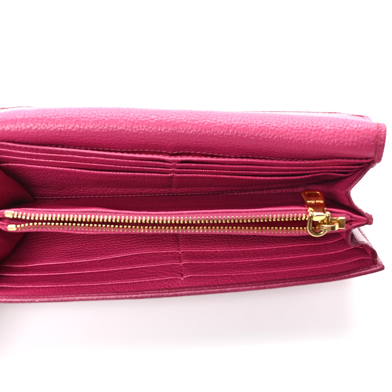 Miu Miu Goatskin Madras Wallet Peonia Ametista 5 of 13