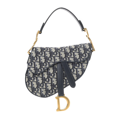 Christian Dior Oblique Mini Saddle Bag Blue 1 of 4