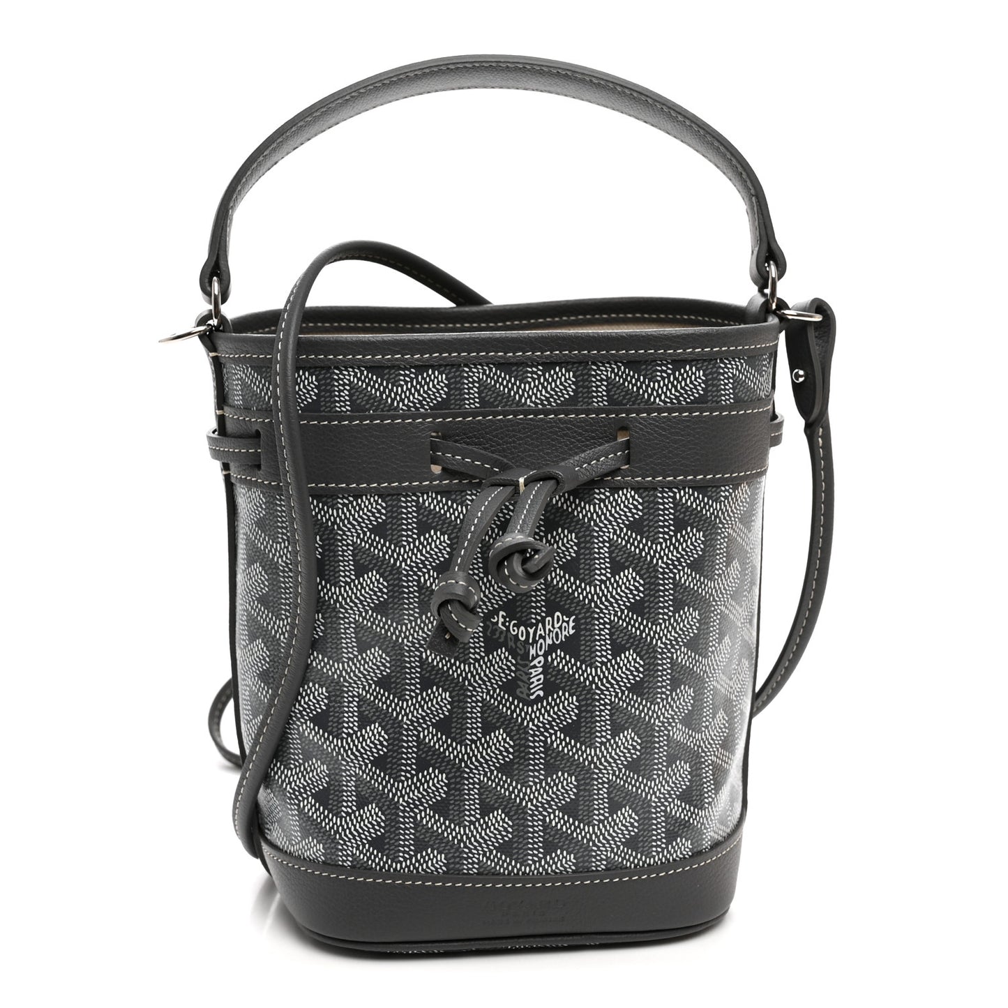 Goyardine Petit Flot Mini Bucket Bag Grey