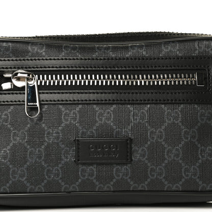 Gucci Soft GG Supreme Monogram Web Belt Bag Black Grey 6 of 12
