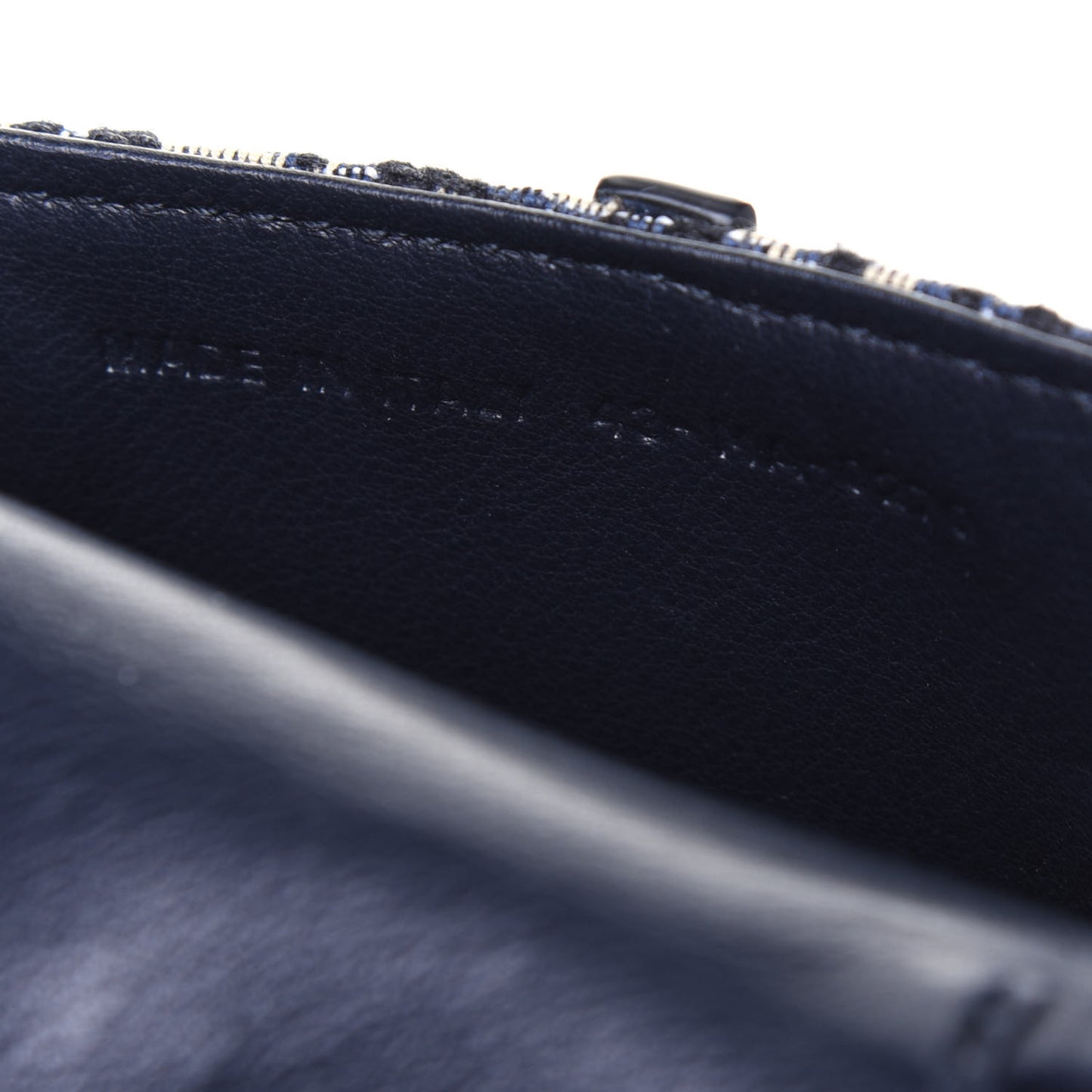 Oblique Nano Saddle Chain Pouch Blue