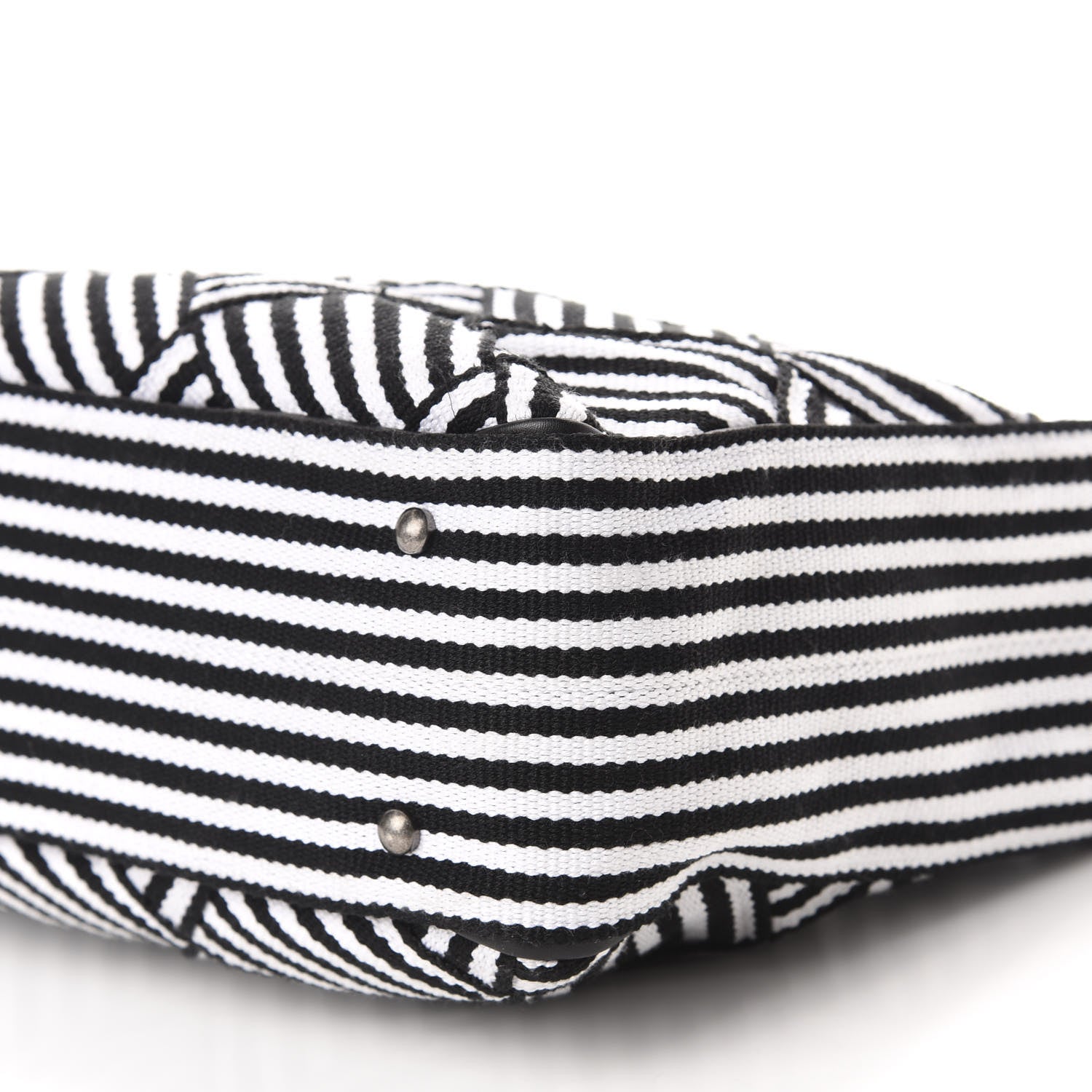 Chanel Woven Canvas Large Easy Shopping Tote Black White 8 of 10
