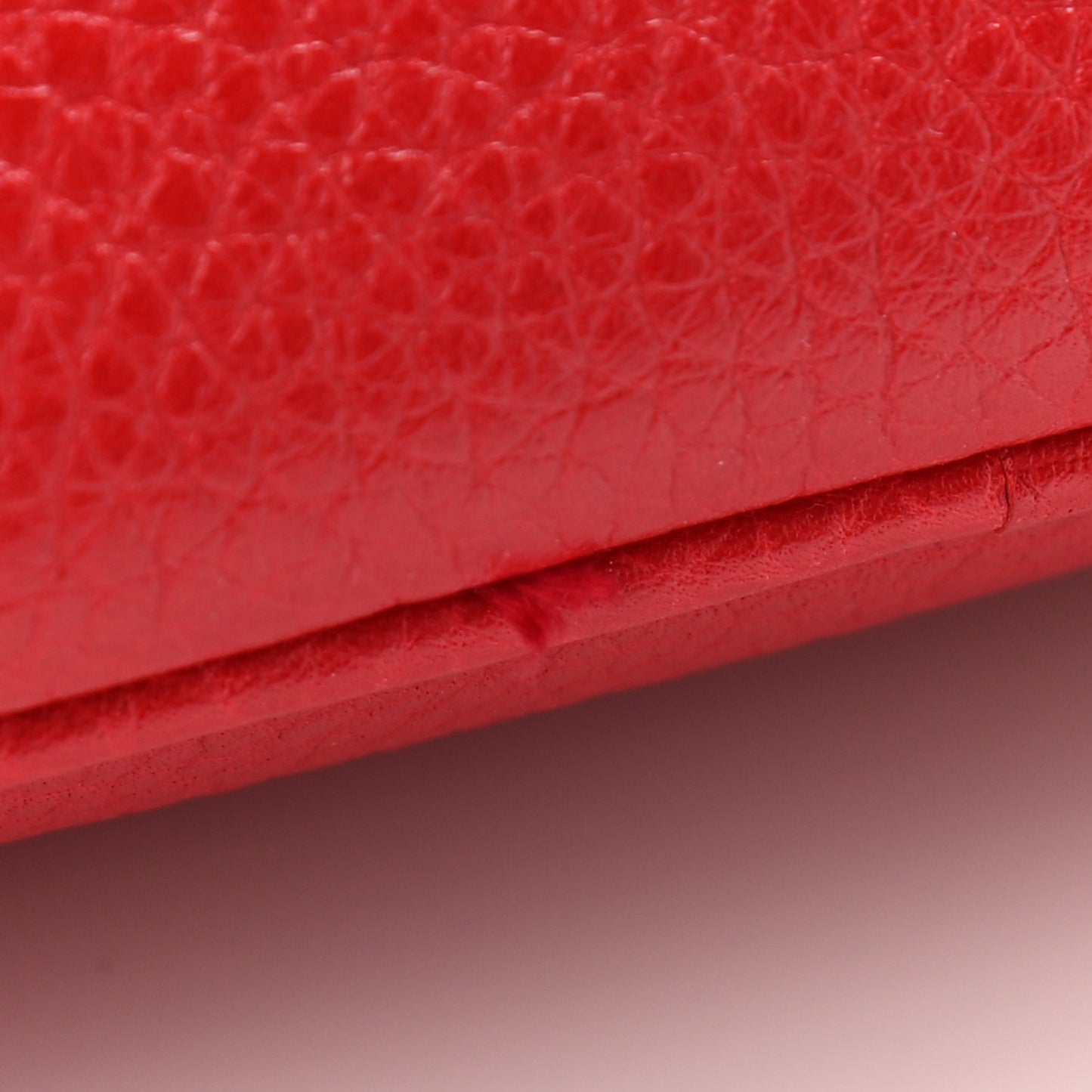 Pebbled Calfskin Small Soho Disco Bag Tabasco Red