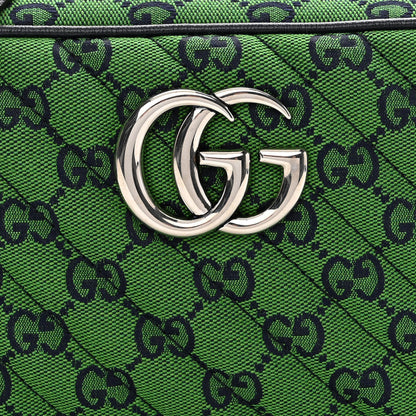 Gucci Monogram Multicolor Matelasse Diagonal Small GG Marmont Chain Shoulder Bag Green Blue 8 of 10