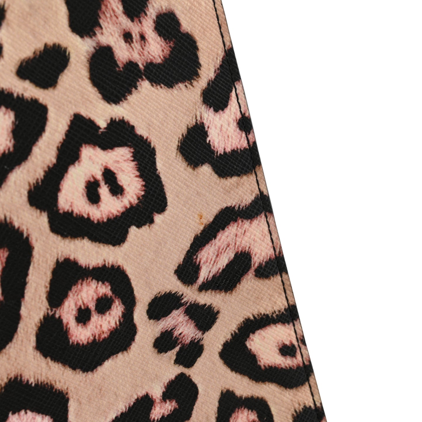 Coated Canvas Jaguar Print Zip Pouch