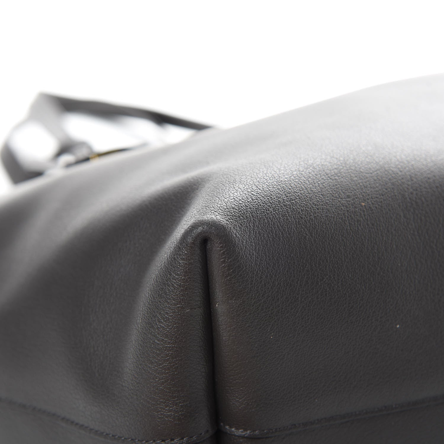 Saint Laurent Calfskin Large Shopping Tote Coal 10 of 15